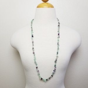 Fluorite Gemstone Chip Necklace